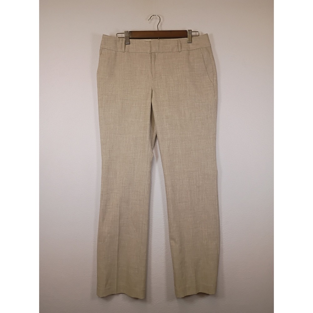 Business Casual Banana Republic Women 8 Beige Martin Fit Straight Leg Trousers